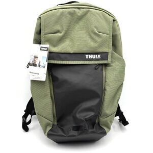 NEW Thule Paramount Commuter Backpack 27L Olivine w Reflective Rain Cover